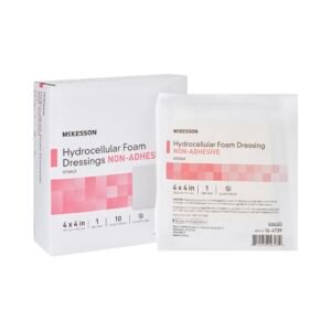 Foam Dressing McKesson 4 X 4 Inch Without Border Film Backing Nonadhesive Square Sterile