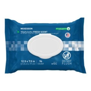 Personal Cleansing Wipe McKesson Soft Pack Unscented 96 Count